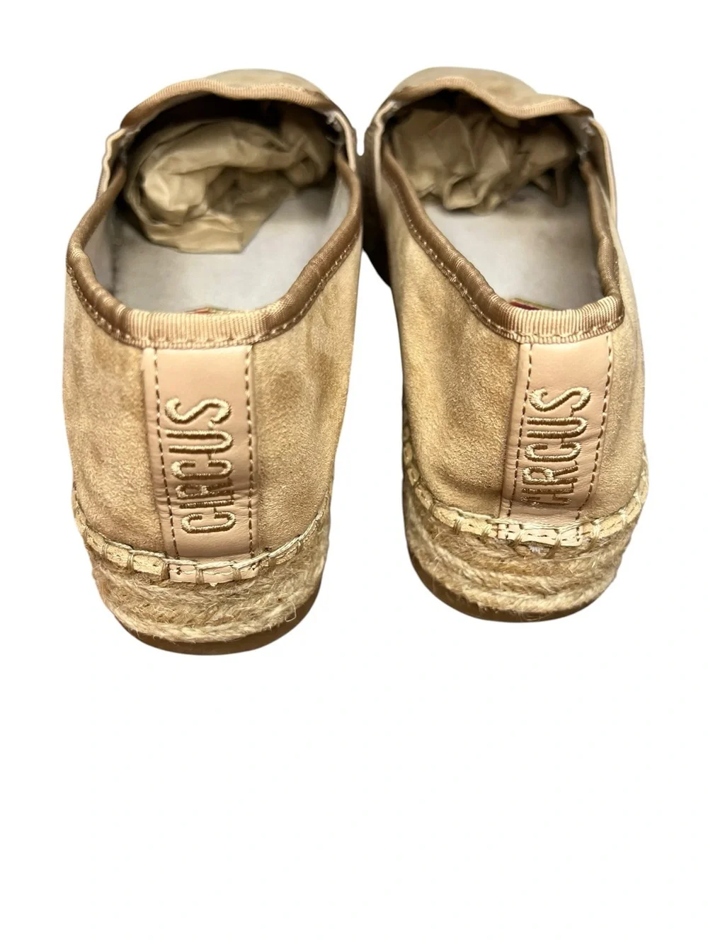 Circus by Sam Edelman Suede Espadrille Platform Slip On Loafers Beige 9⁠ Fall